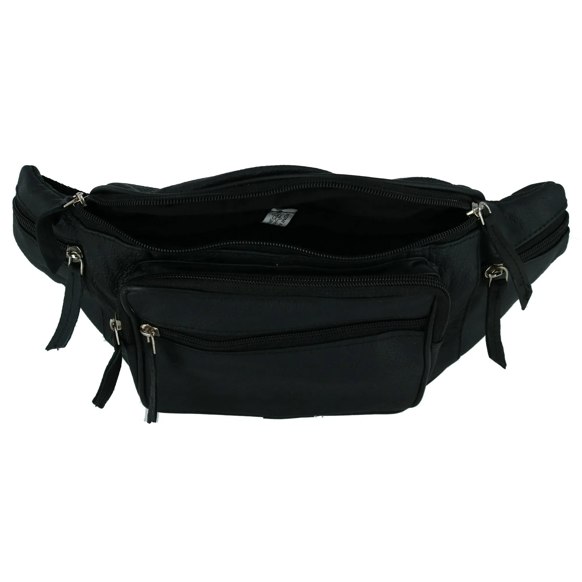 Leather Fanny Waist Pack With Multiple Pockets
