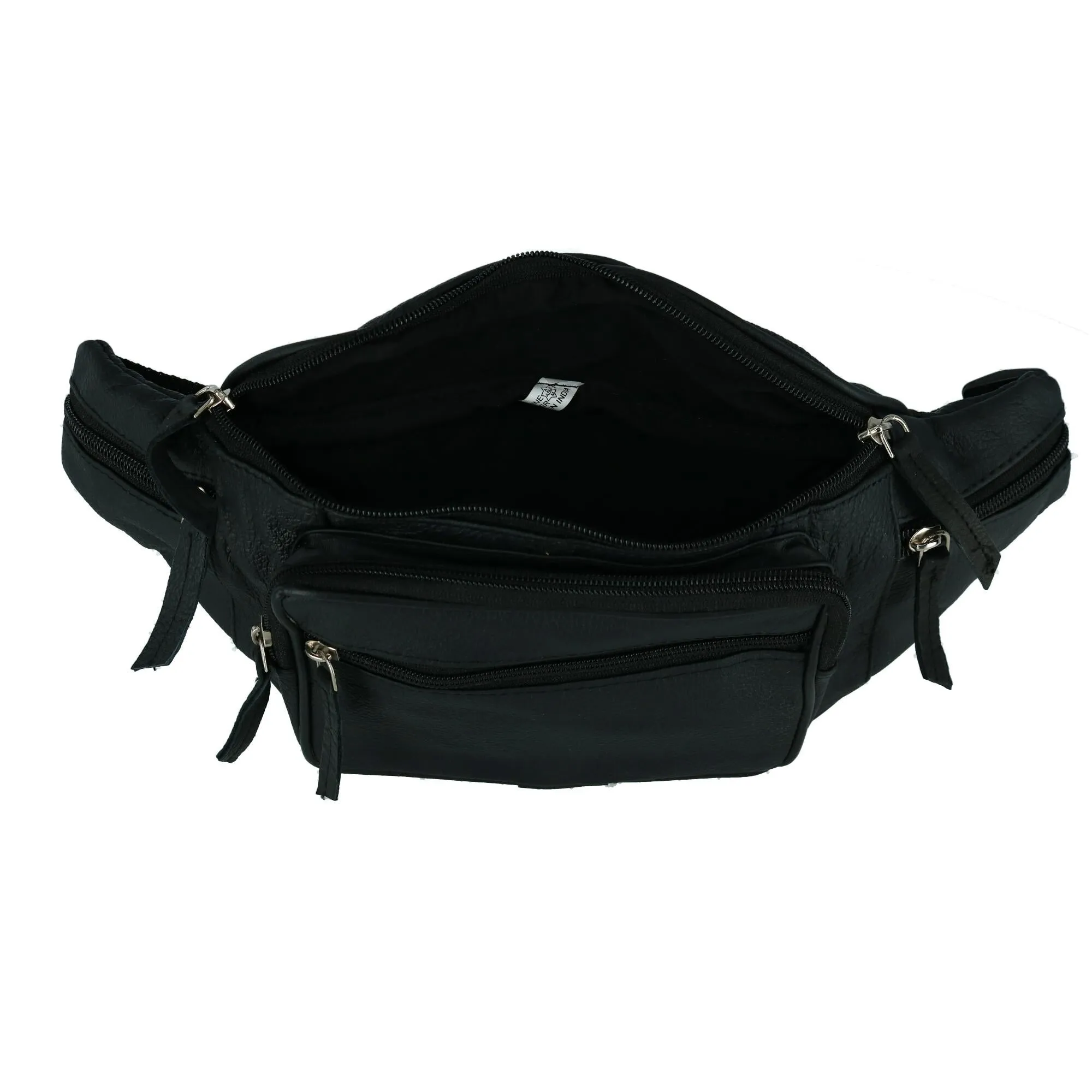 Leather Fanny Waist Pack With Multiple Pockets