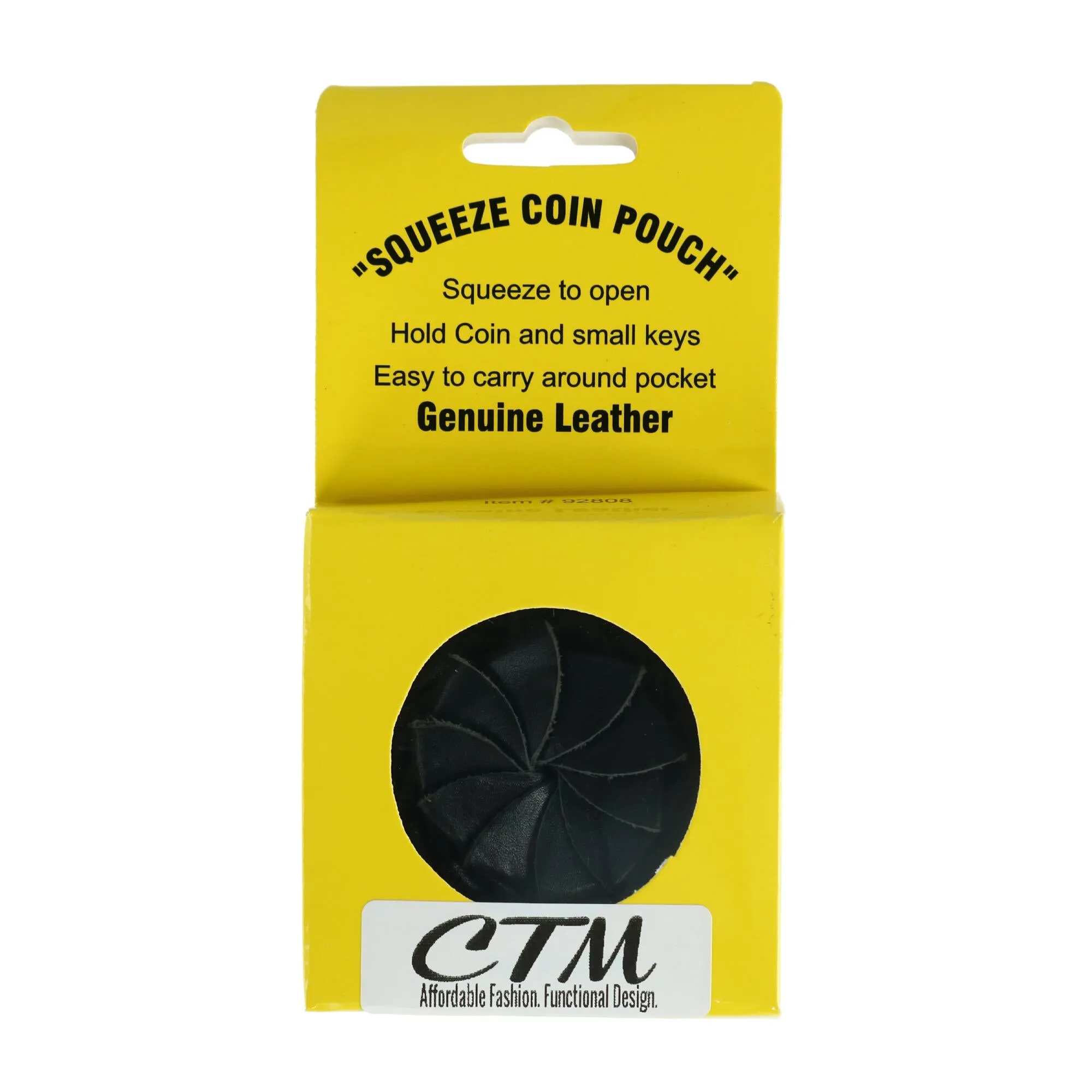 Leather Squeeze Coin Change Pouch