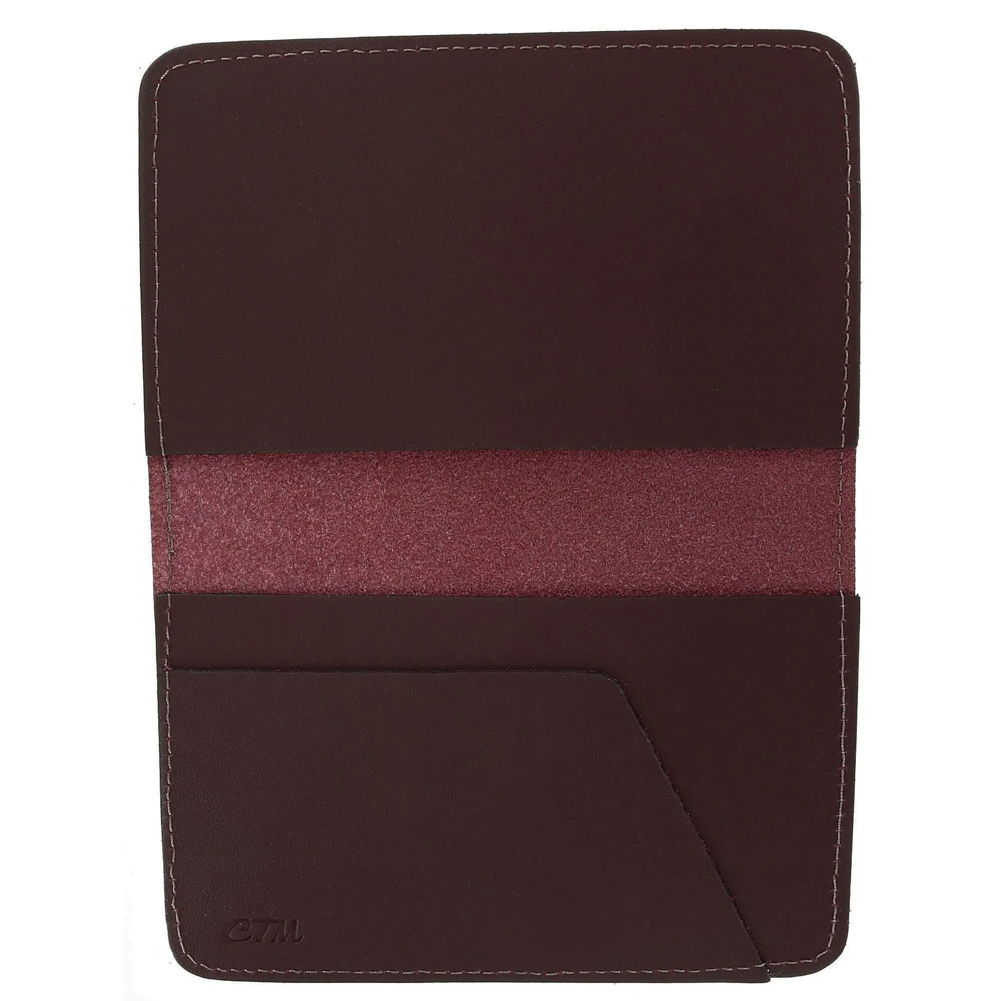 Leather Top Stub Checkbook Cover Wallet
