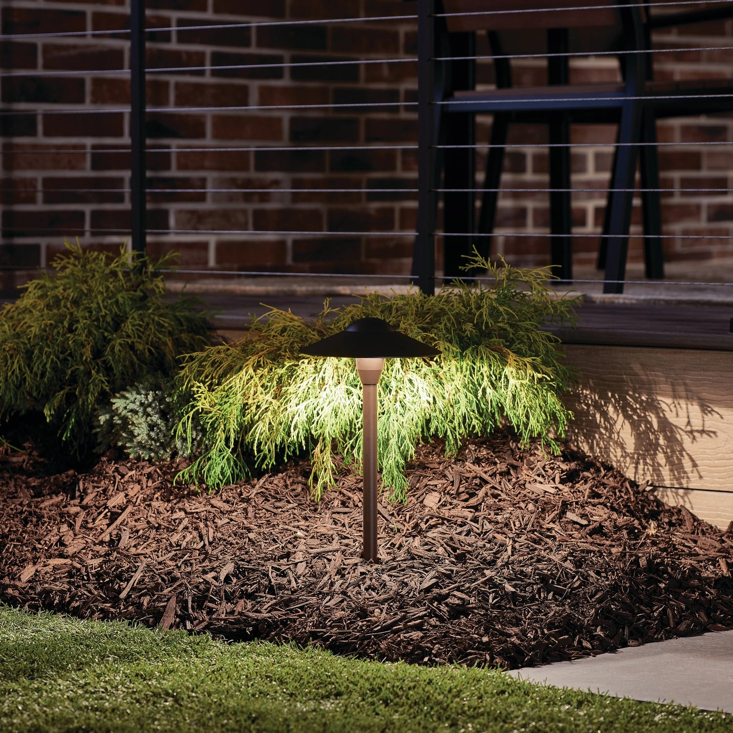 LED Path & Spread Textured Architectural Bronze Outdoor Path Lights special offer