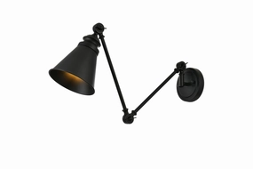 Ledger One Light Swing Arm Wall Sconce Black Best Wall Lights online store