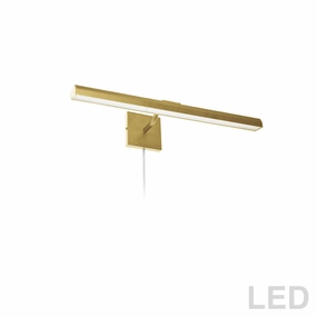 Leonardo LED Picture Light Aged Brass Wall Lights for patio sale
