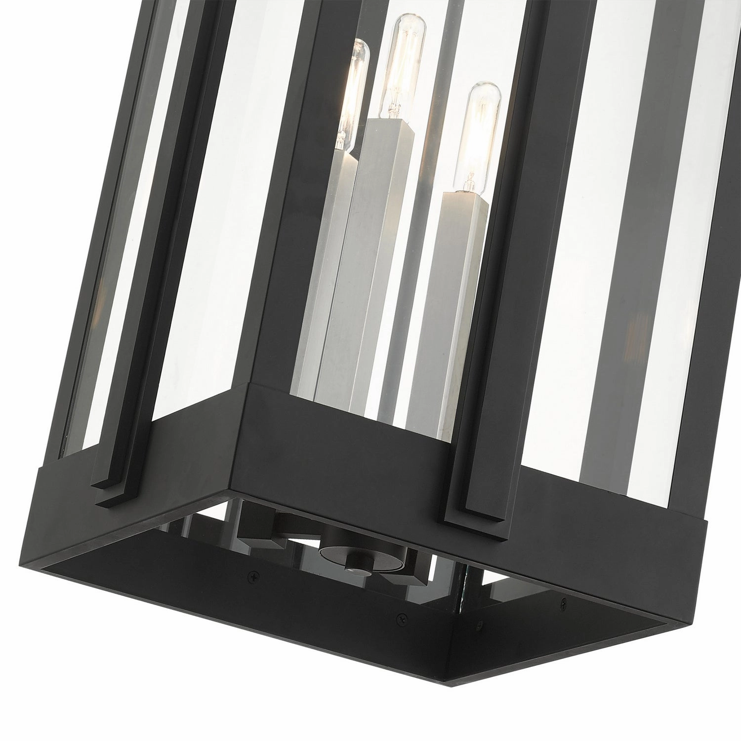 Lexington Four Light Outdoor Pendant Black Modern Outdoor Hanging Lights