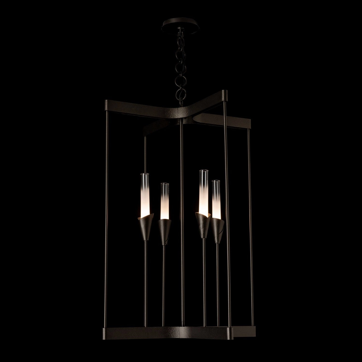 Lilium Four Light Chandelier Oil Rubbed Bronze Designer Ceiling Lights for less