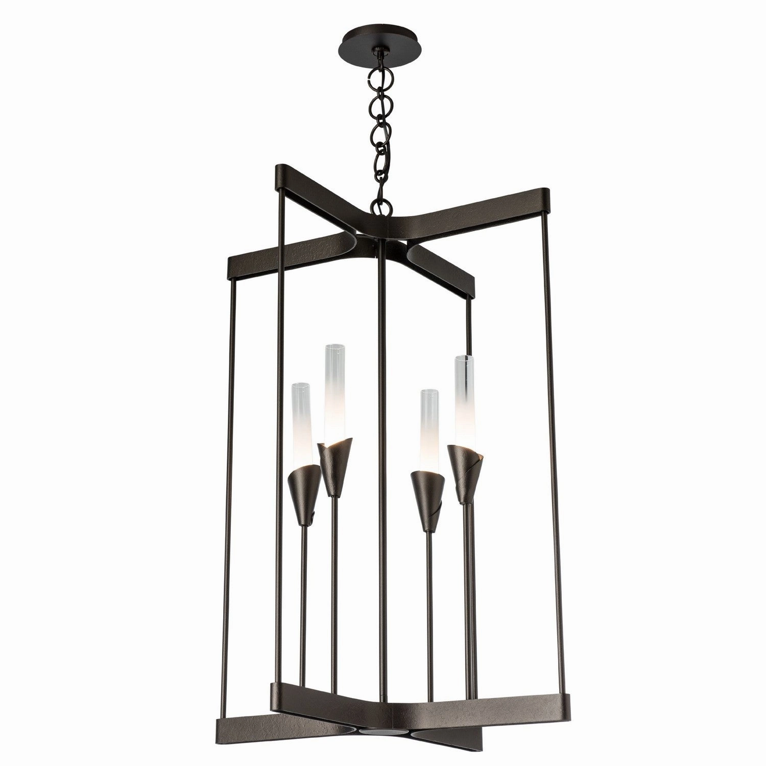 Lilium Four Light Chandelier Oil Rubbed Bronze Designer Ceiling Lights for less