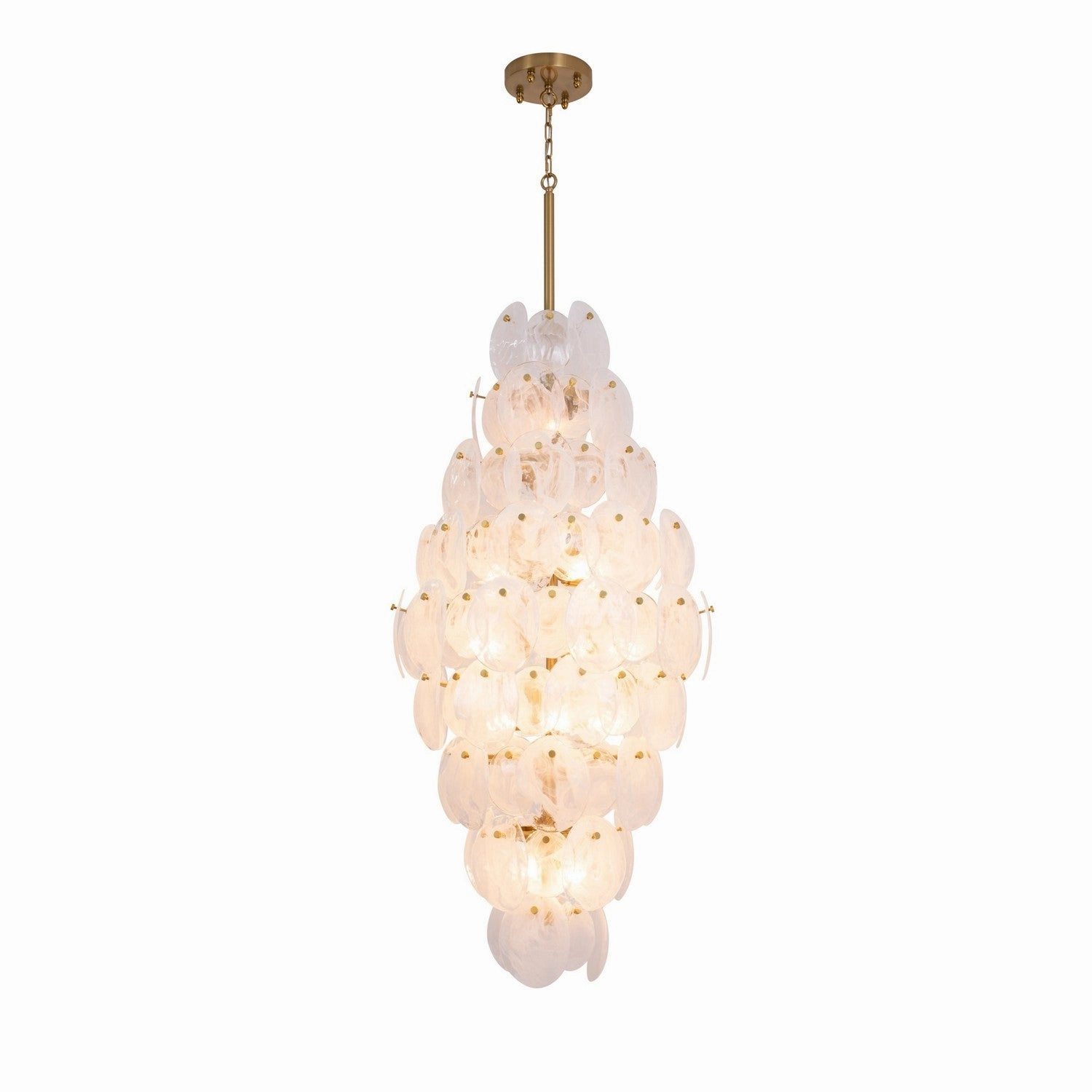 Lily 15 Light Chandelier Brushed Brass Ceiling Lights Lighting best price