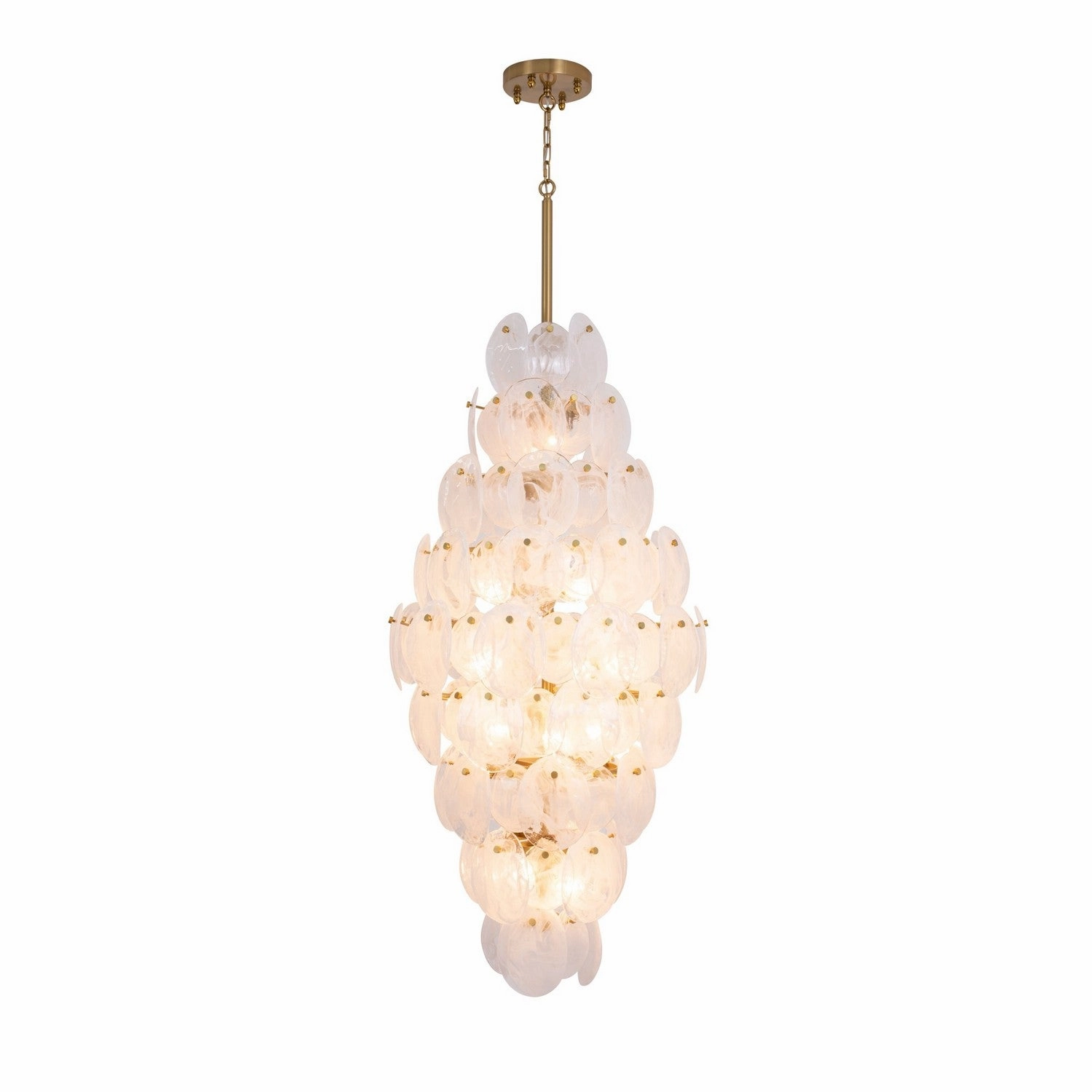 Lily 15 Light Chandelier Brushed Brass Energy-saving Ceiling Lights store