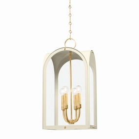 Lincroft Four Light Lantern Vintage Gold Leaf/Soft Sand Ceiling Lights Lighting cheap deals