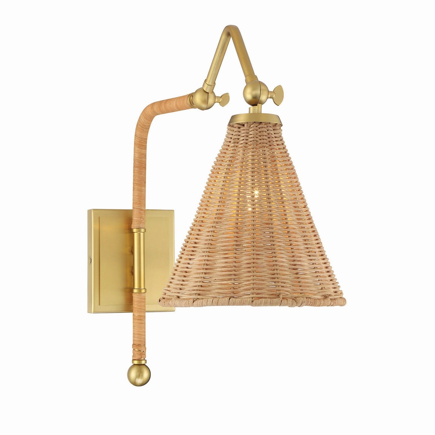 Linell One Light Wall Sconce Warm Brass Wall Lights for decor discount