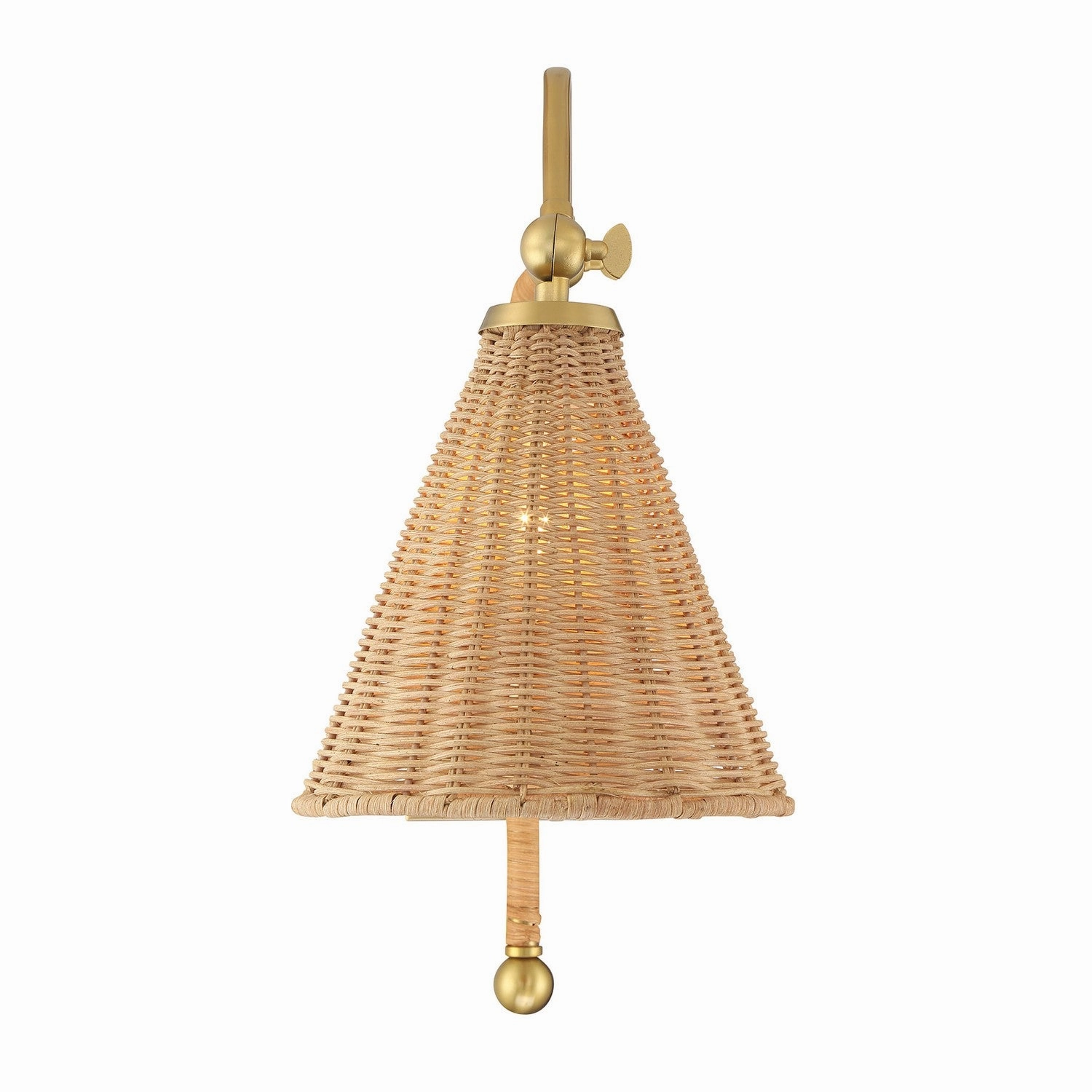 Linell One Light Wall Sconce Warm Brass Budget Wall Lights now available