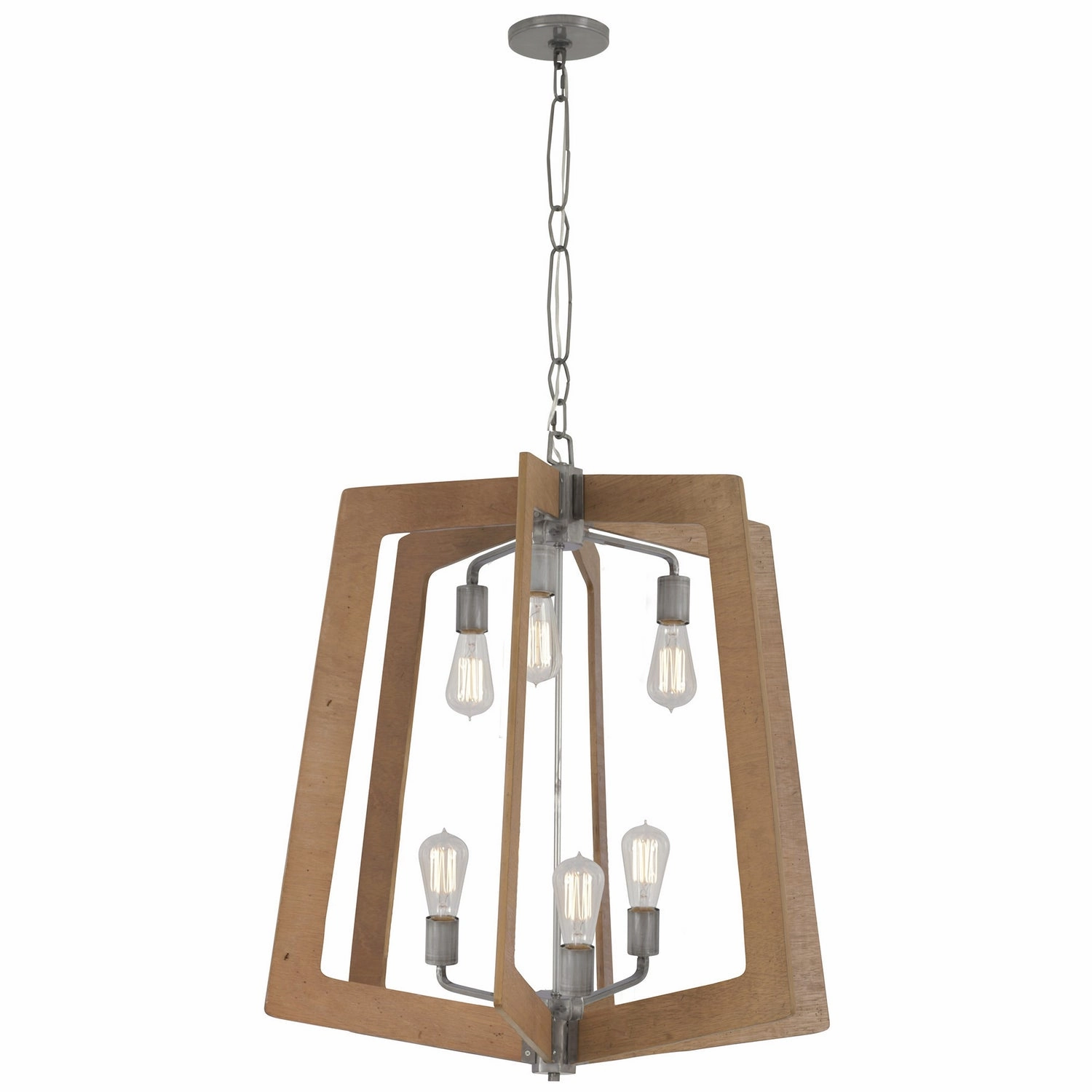 Lofty Six Light Chandelier Steel Energy-saving Ceiling Lights store