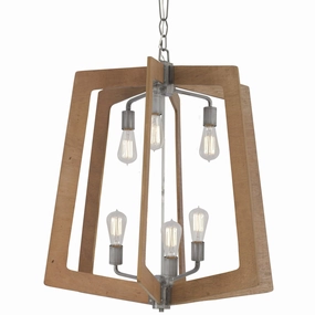 Lofty Six Light Chandelier Steel Ceiling Lights Lighting best price