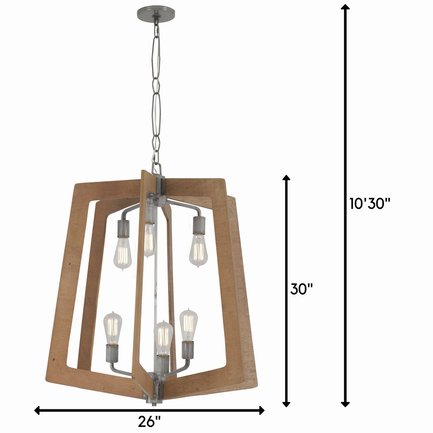 Lofty Six Light Chandelier Steel Energy-saving Ceiling Lights store