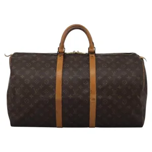 Louis Vuitton Keepall 55 Canvas Travel Bag (Pre-Owned)