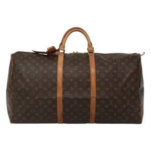 Louis Vuitton Keepall 60 Canvas Travel Bag (Pre-Owned)