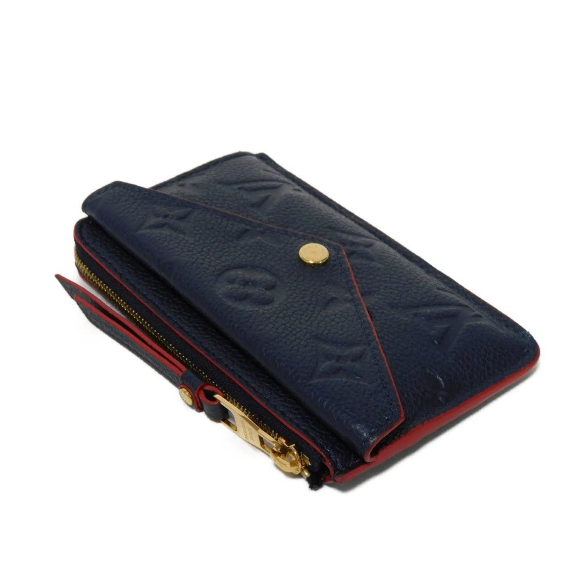 Louis Vuitton Marine Rouge Navy Monogram Empreinte Coin Purse/Coin Case (Pre-Owned)
