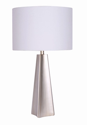 Luce Lumen Lighting LL1886-89  One Light Table Lamp Lamp Pewter, Nickel, Silver Sale on Modern Lamps