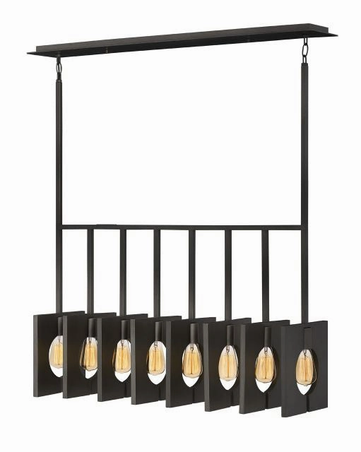 Ludlow LED Linear Chandelier in Brushed Graphite Modern Ceiling Lights shop