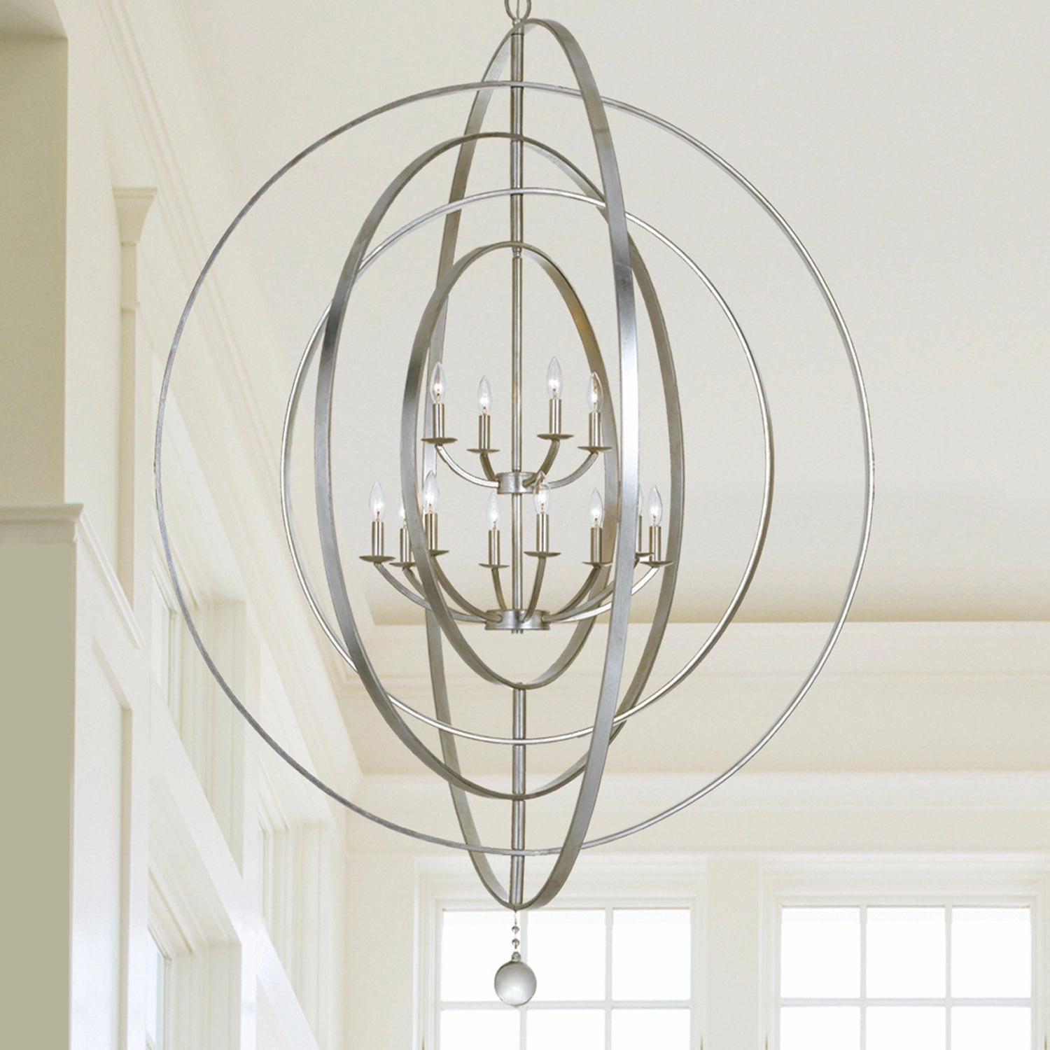 Luna 12 Light Chandelier Antique Silver Designer Ceiling Lights for less