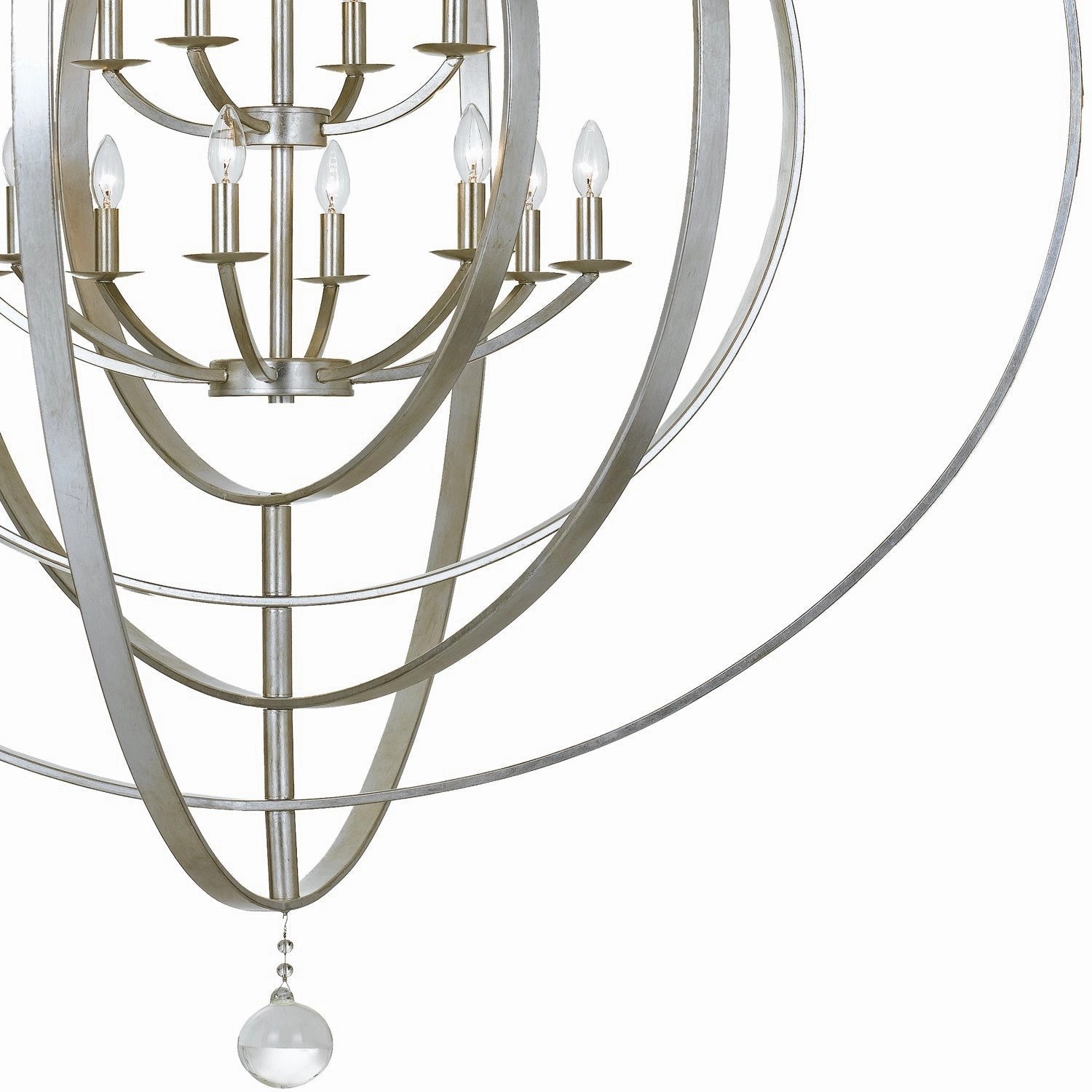 Luna 12 Light Chandelier Antique Silver Designer Ceiling Lights for less