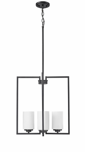Luxx Four Light Pendant Matte Black Ceiling Lights Lighting outlet store