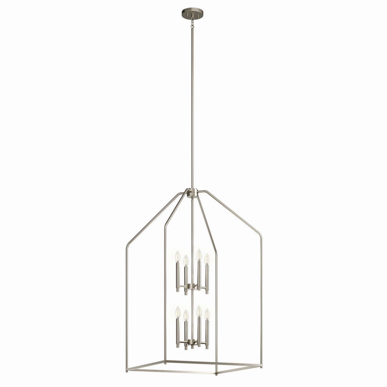 Madden Eight Light Foyer Pendant Brushed Nickel Ceiling Lights Lighting outlet store
