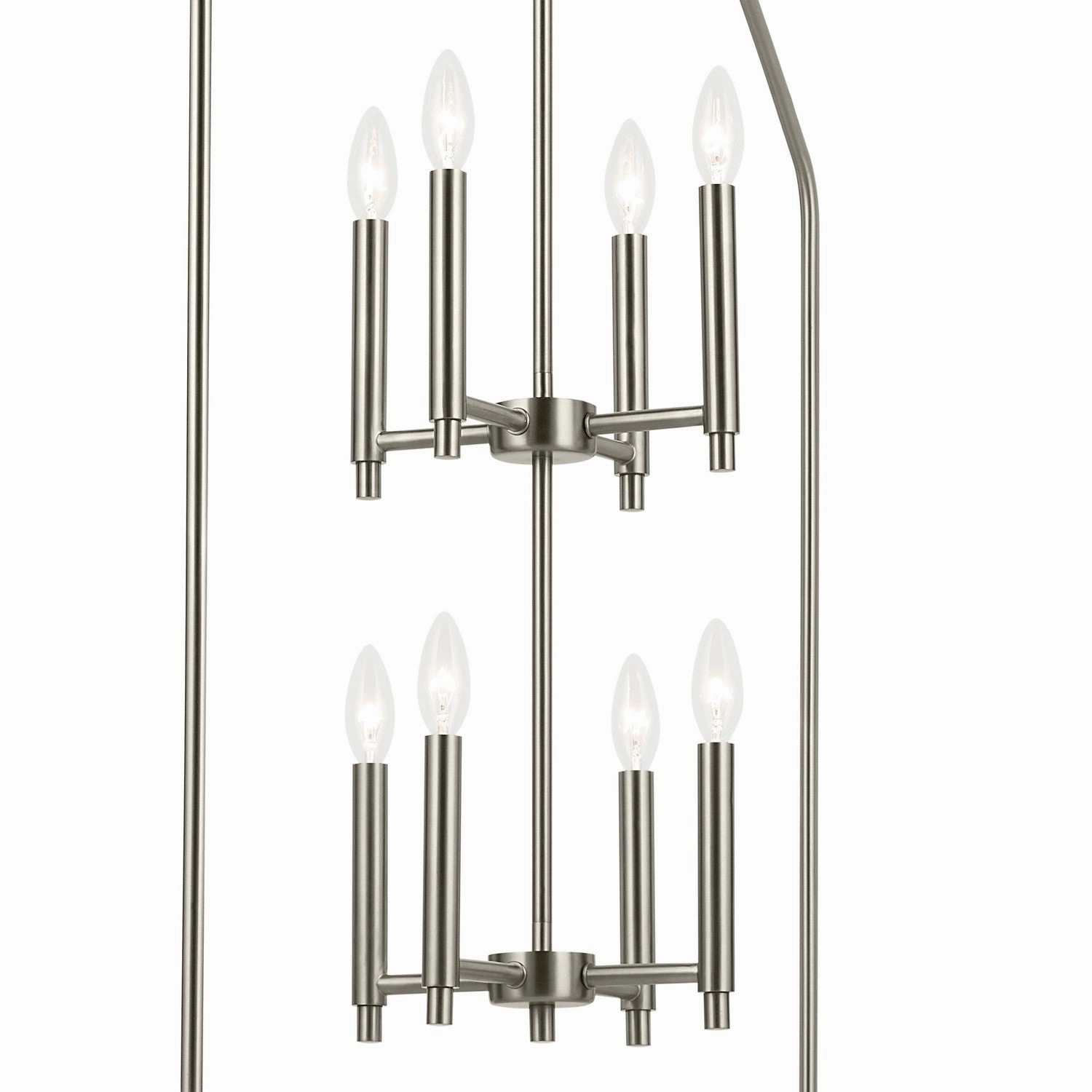 Madden Eight Light Foyer Pendant Brushed Nickel Designer Ceiling Lights for less