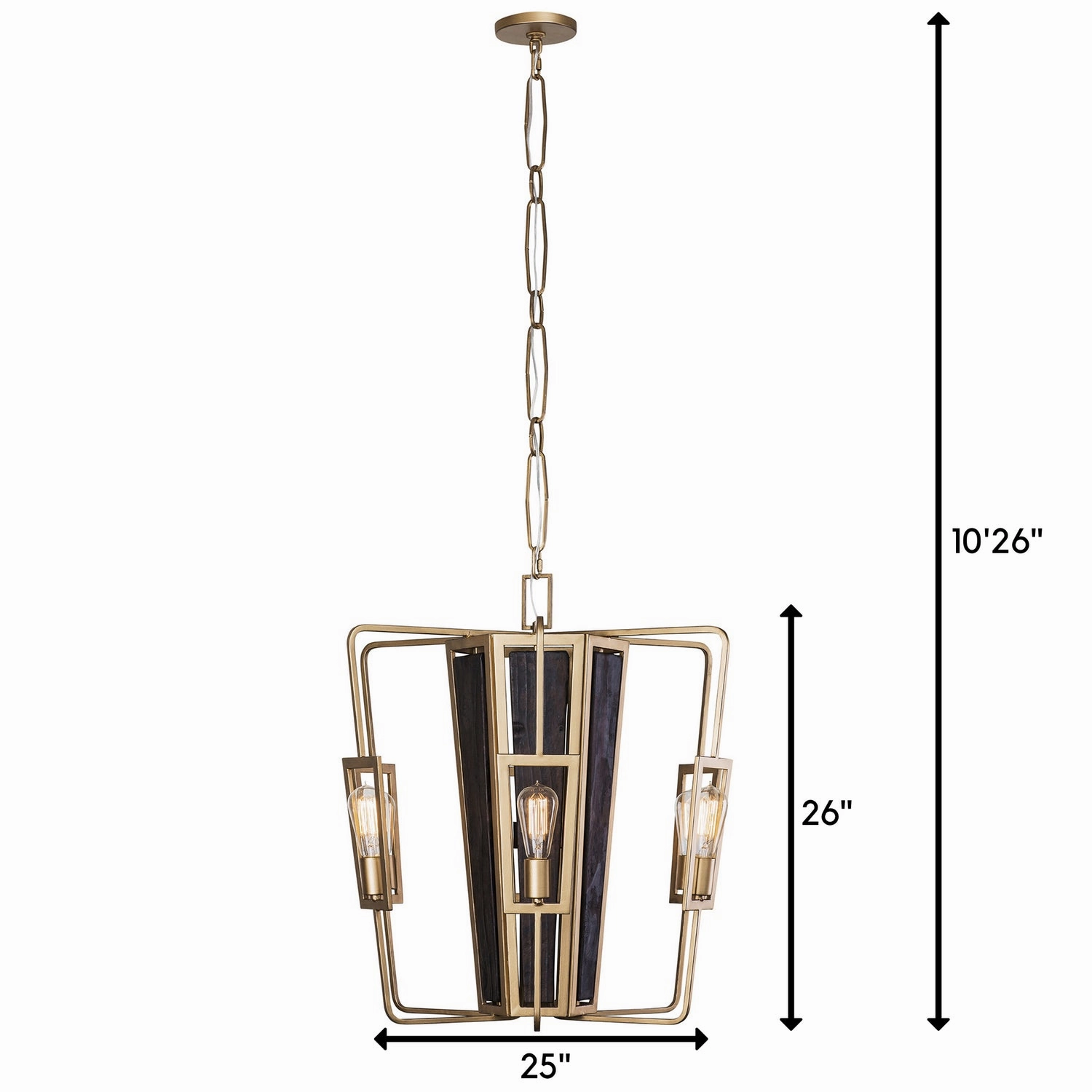 Madeira Six Light Chandelier Rustic Gold Energy-saving Ceiling Lights store