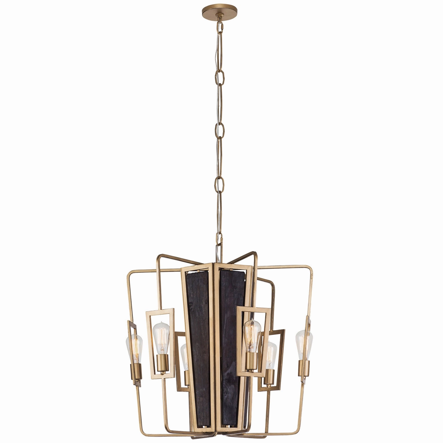 Madeira Six Light Chandelier Rustic Gold Energy-saving Ceiling Lights store
