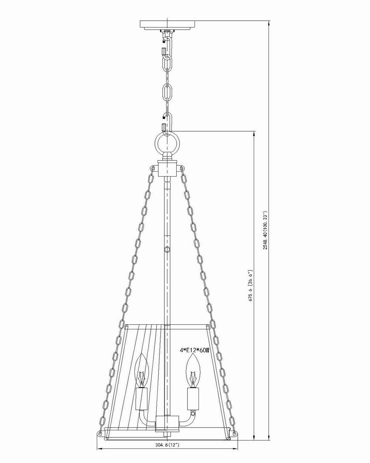 Madeline Four Light Pendant Matte Black Energy-saving Ceiling Lights store