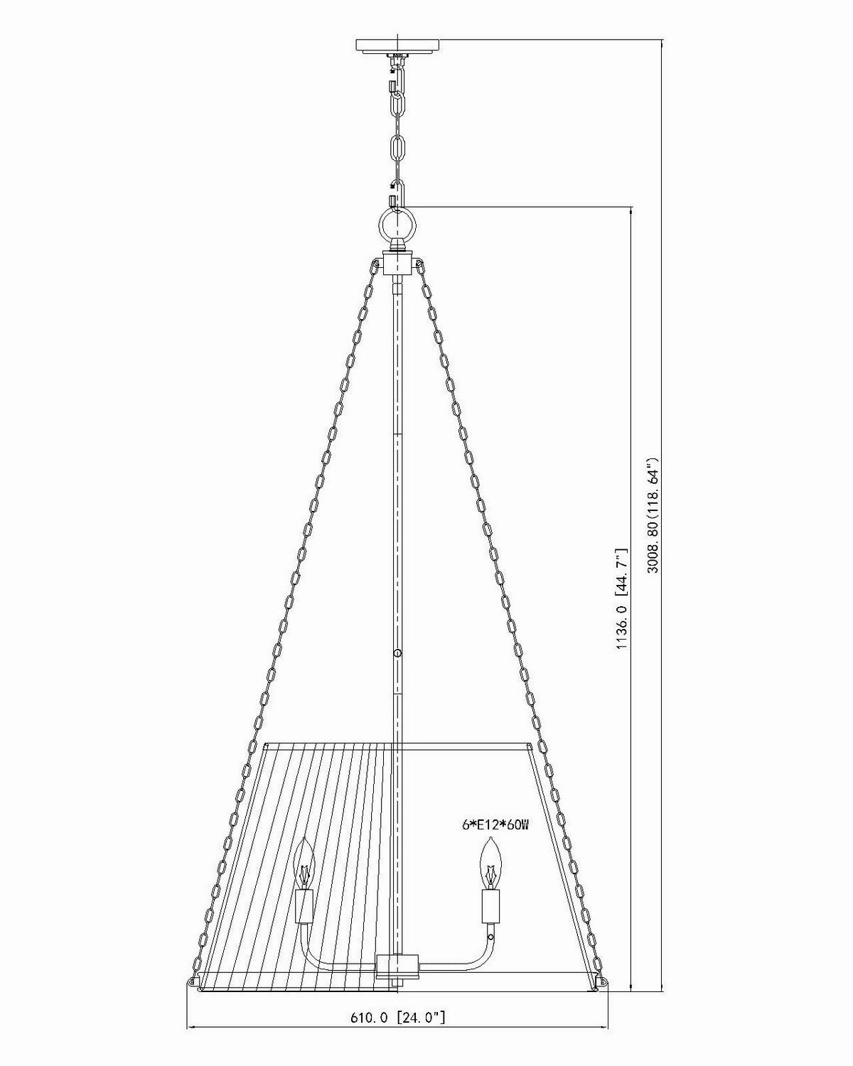 Madeline Six Light Pendant Brushed Nickel Energy-saving Ceiling Lights store