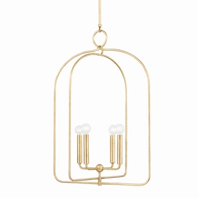 Mallory Four Light Pendant Gold Leaf Ceiling Lights Lighting free shipping