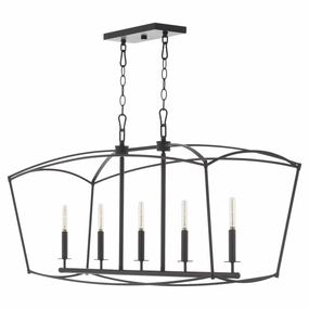 Mantle Five Light Chandelier Matte Black Ceiling Lights Lighting cheap deals