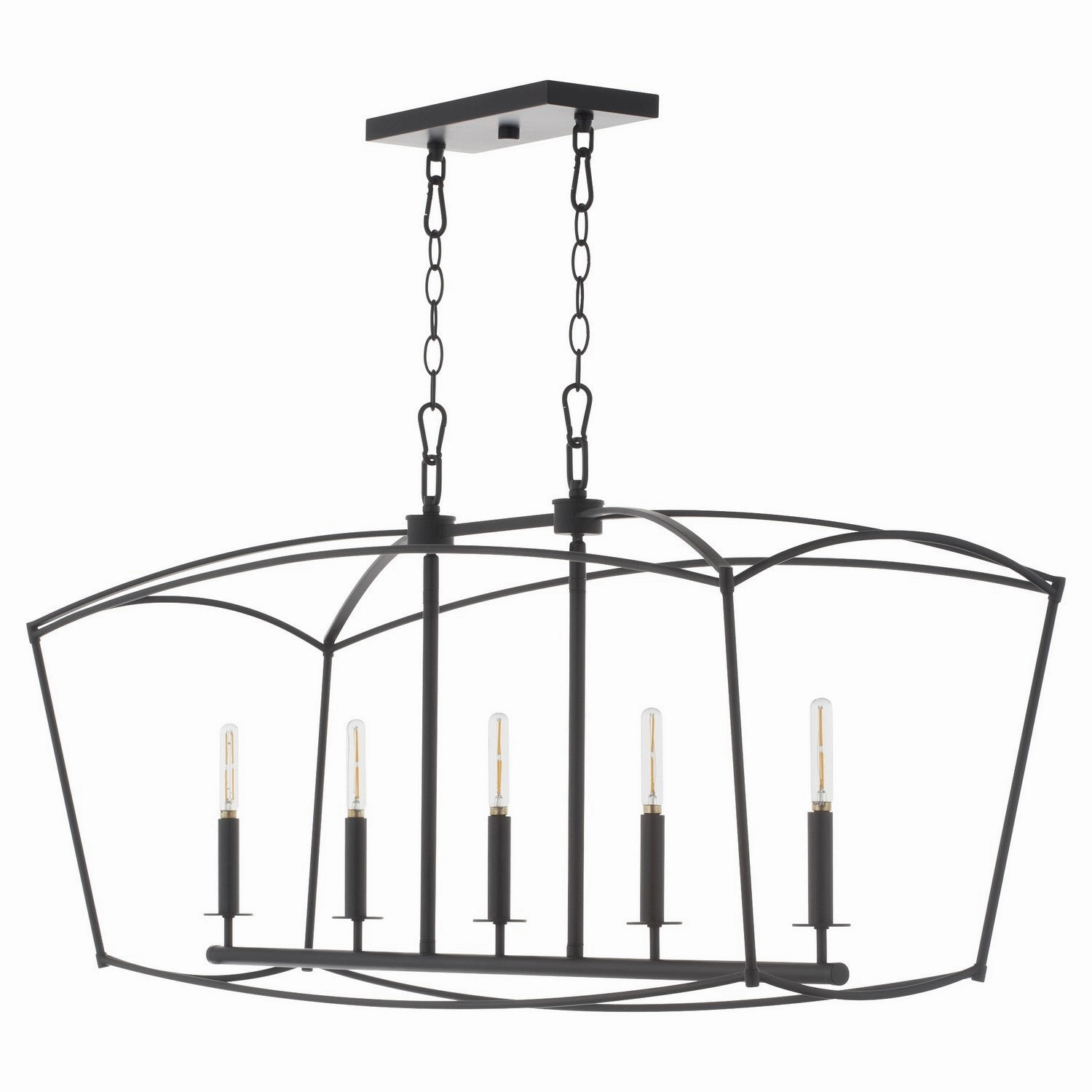 Mantle Five Light Chandelier Matte Black Ceiling Lights Lighting cheap deals
