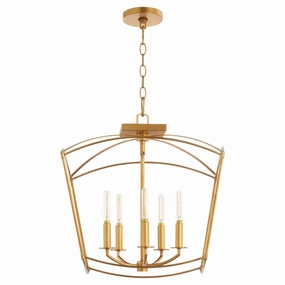 Mantle Five Light Dual Mount Gold Leaf Ceiling Lights Lighting cheap deals
