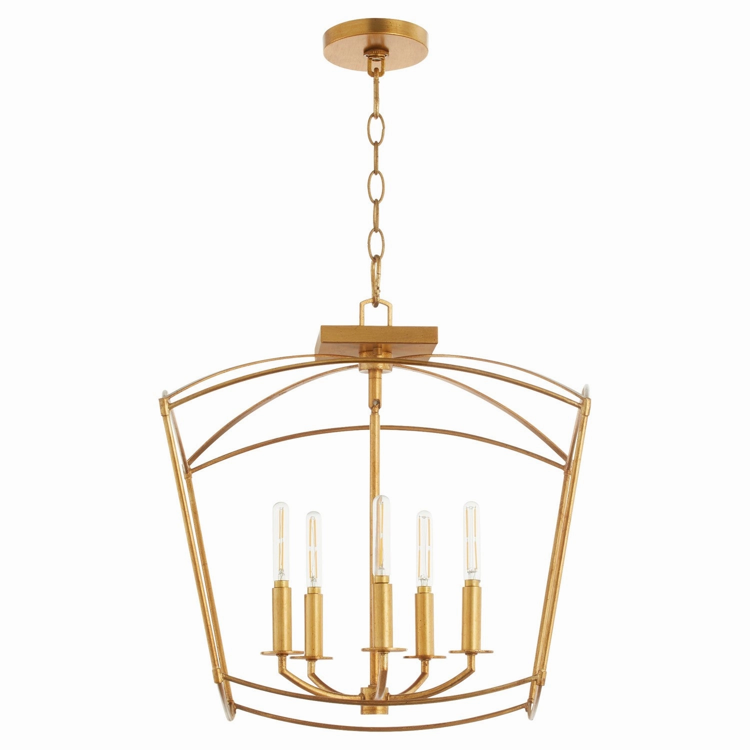 Mantle Five Light Dual Mount Gold Leaf Ceiling Lights Lighting cheap deals