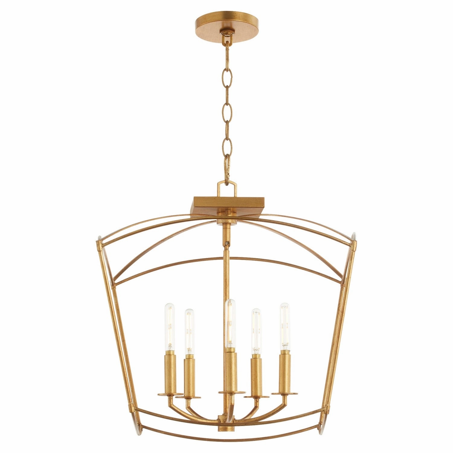 Mantle Five Light Dual Mount Gold Leaf Cheap Ceiling Lights available
