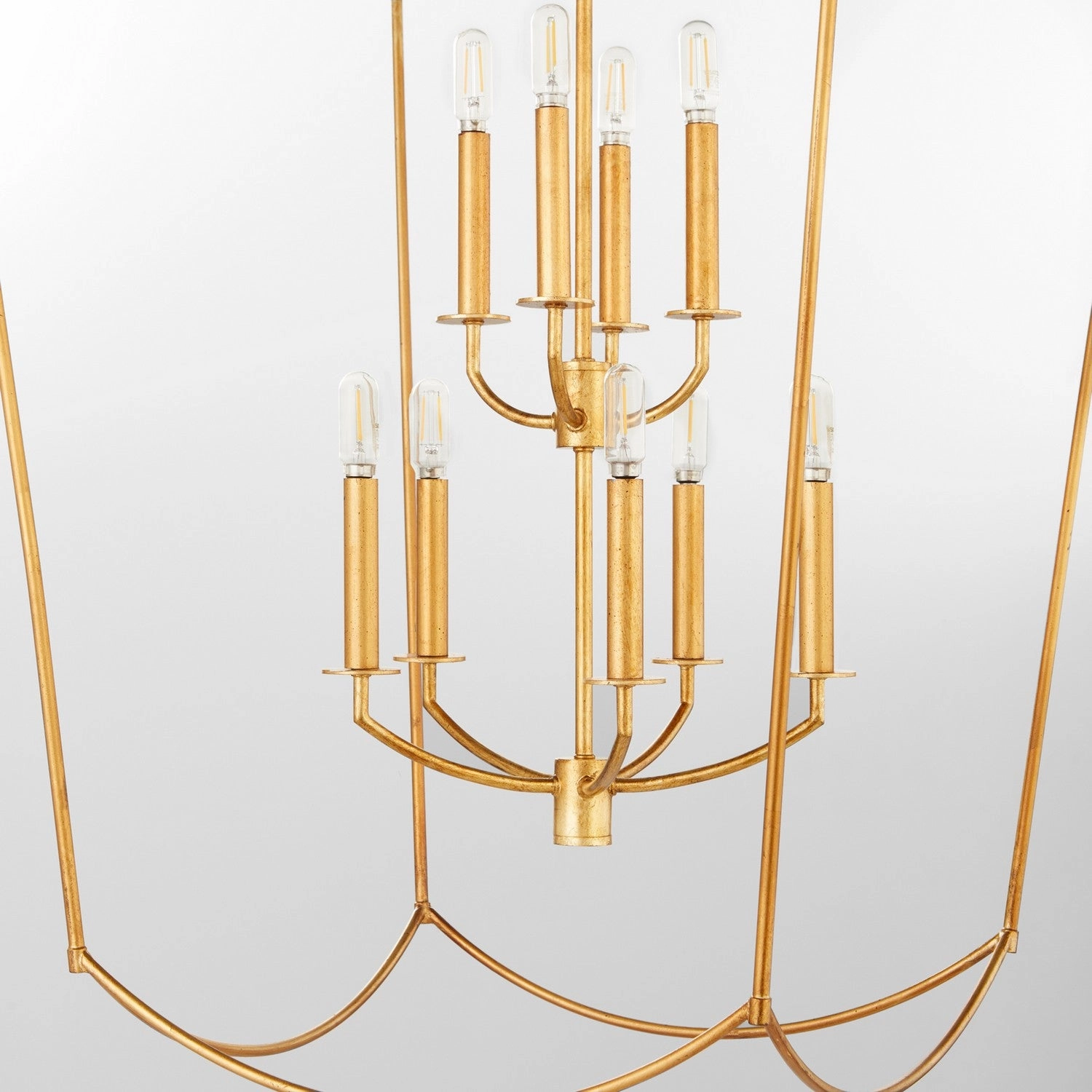 Mantle Nine Light Entry Gold Leaf Designer Ceiling Lights for less