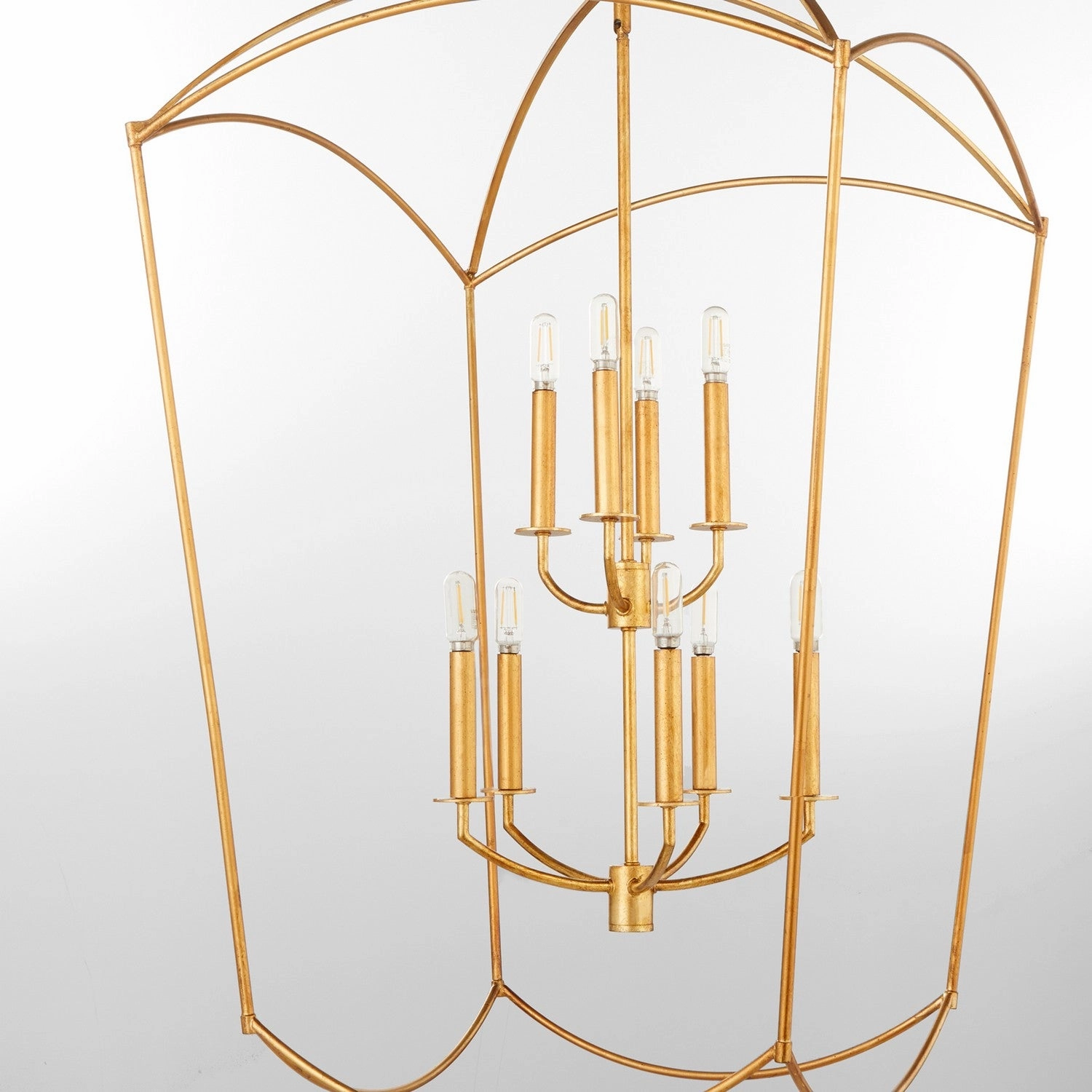 Mantle Nine Light Entry Gold Leaf Designer Ceiling Lights for less