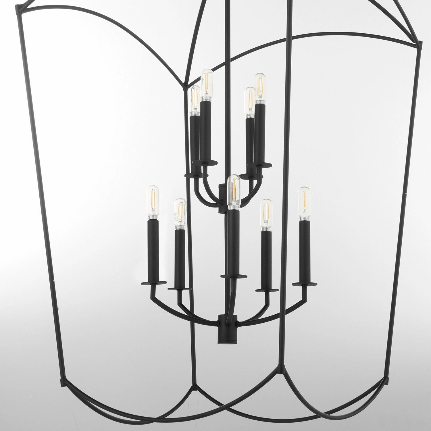 Mantle Nine Light Entry Matte Black Designer Ceiling Lights for less