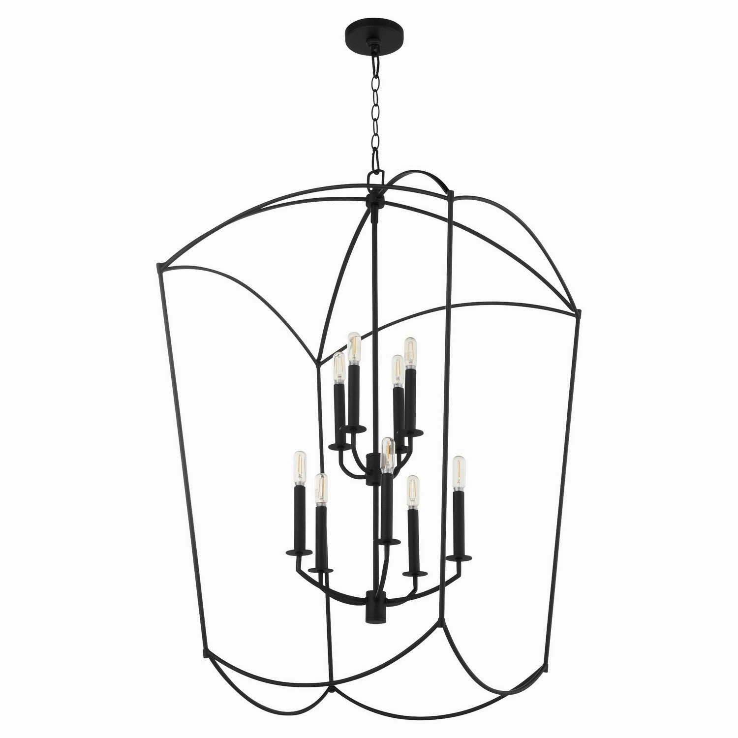 Mantle Nine Light Entry Matte Black Ceiling Lights Lighting outlet store