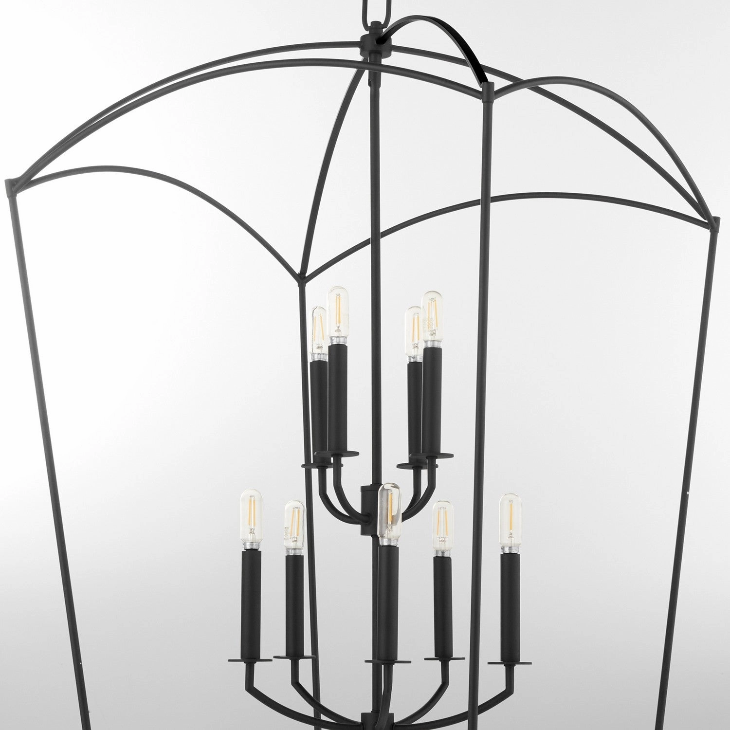Mantle Nine Light Entry Matte Black Designer Ceiling Lights for less
