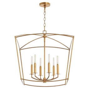 Mantle Six Light Pendant Gold Leaf Ceiling Lights Lighting cheap deals