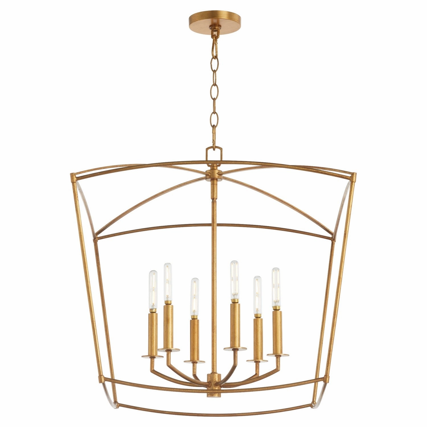 Mantle Six Light Pendant Gold Leaf Cheap Ceiling Lights available