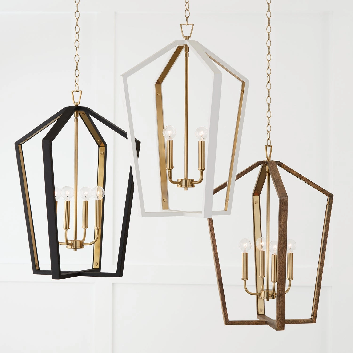 Maren Four Light Pendant Flat White and Matte Brass Ceiling Light Fixtures on sale