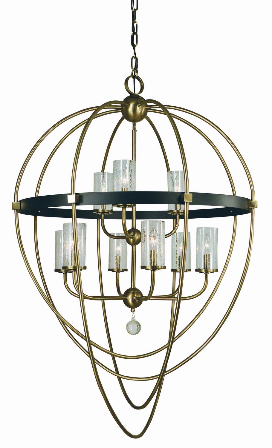 Margaux Nine Light Foyer Chandelier Antique Brass w/Matte Black Ceiling Lights Lighting discount price