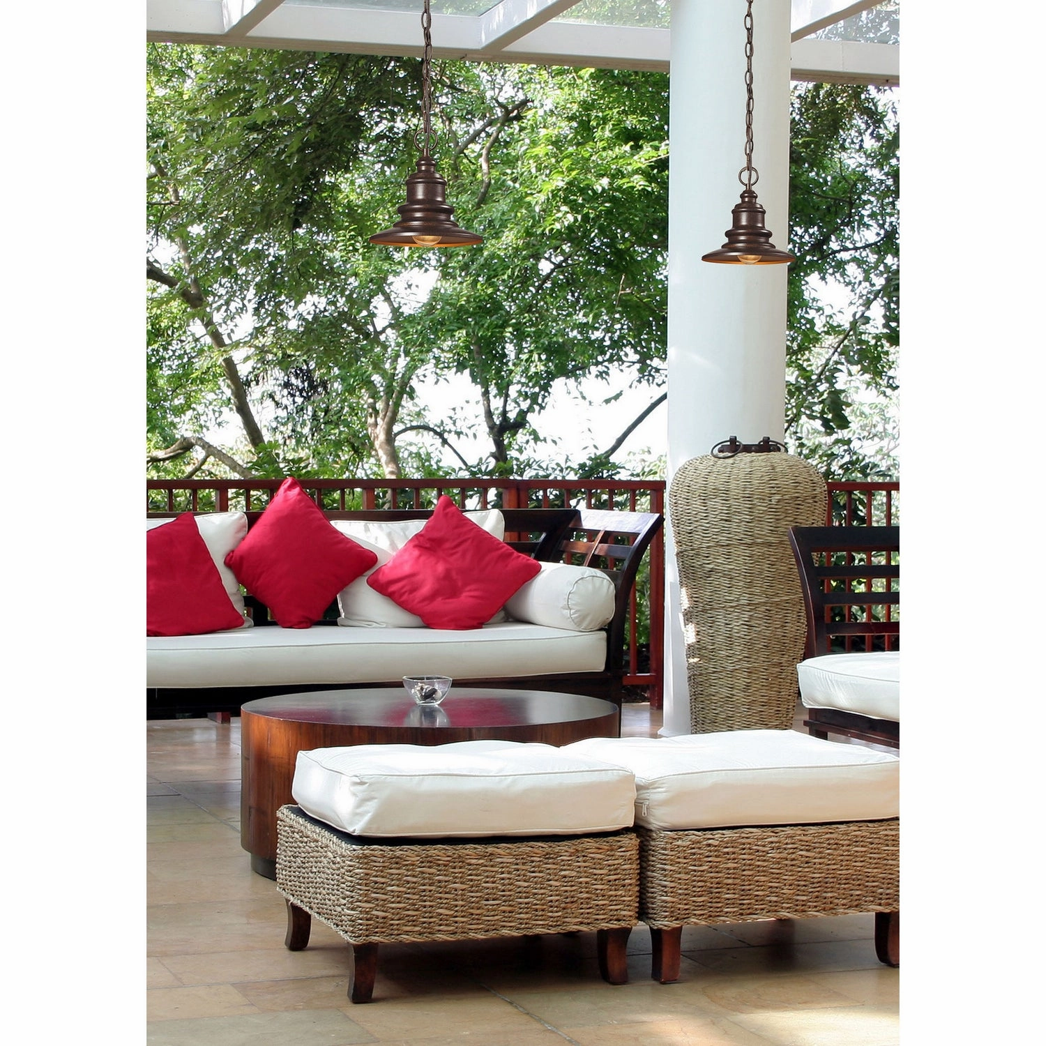 Marina LED Outdoor Pendant Hazelnut Bronze Hanging Lantern Lights deals