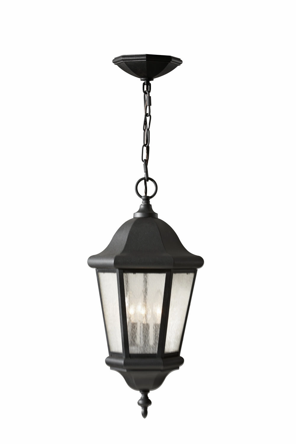 Martinsville Three Light Outdoor Pendant Black Modern Outdoor Hanging Lights