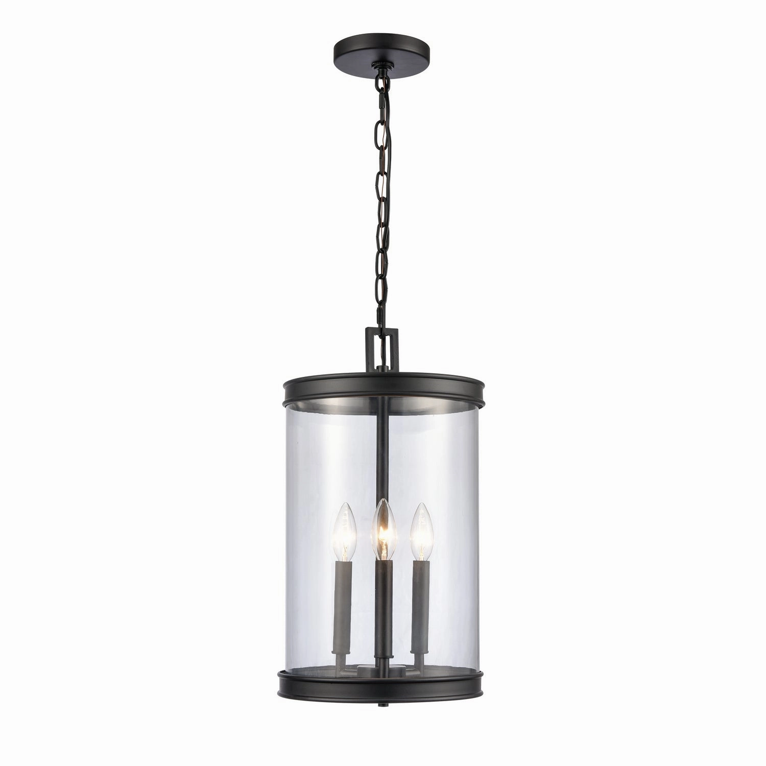 Mendoza Three Light Pendant Matte Black Ceiling Lights Lighting cheap deals